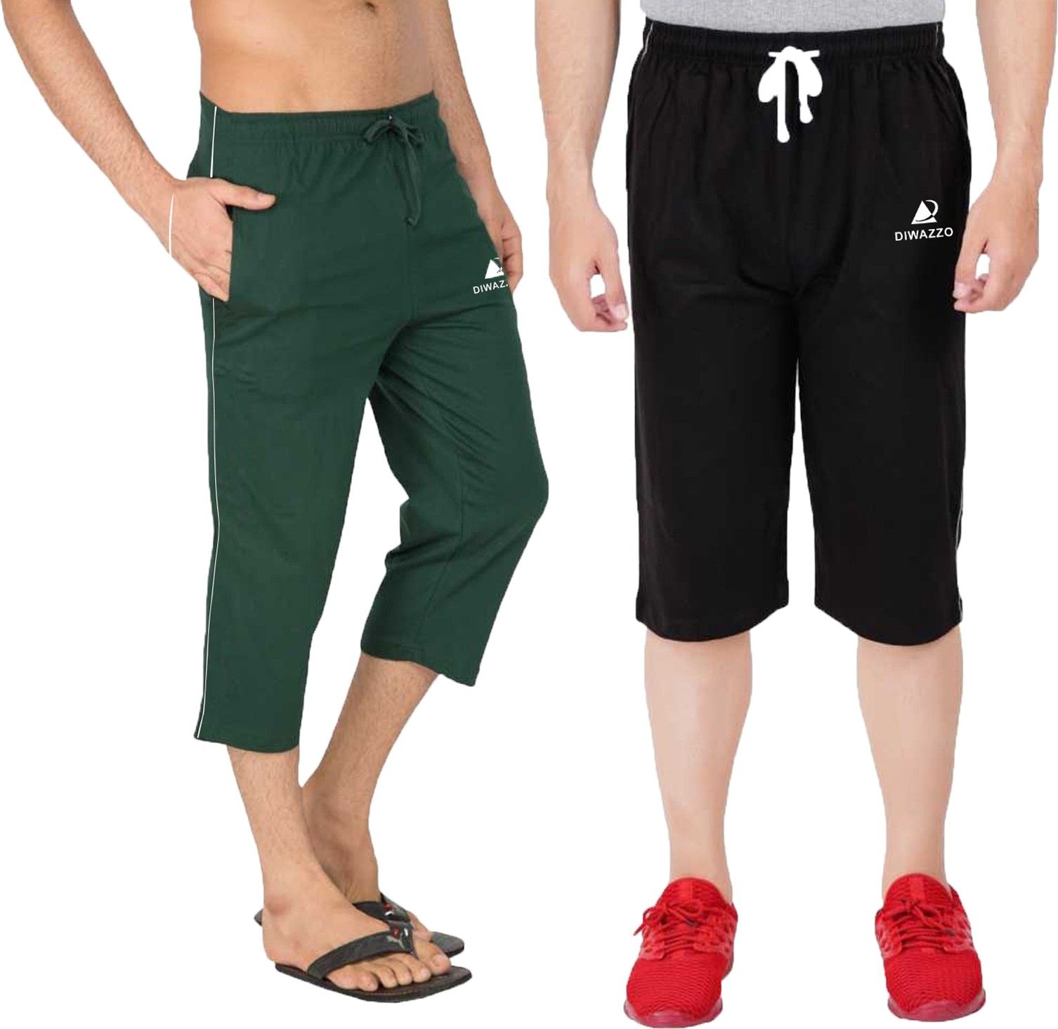 diwazzo Striped Men Three Fourths-picture-19
