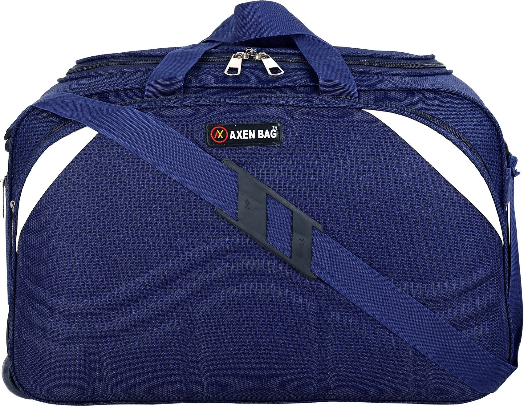 50 L Strolley Duffel Bag - 50Ltr Strolley Bag - Unisex Travel Bag (54cm) Flat Folding Expandable Travel Bag - Blue - Regular Capacity-image-40