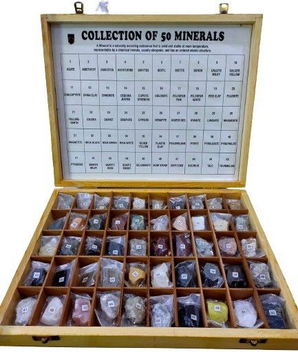 Collection of 50 Minerals (Wooden Pack)-image-42