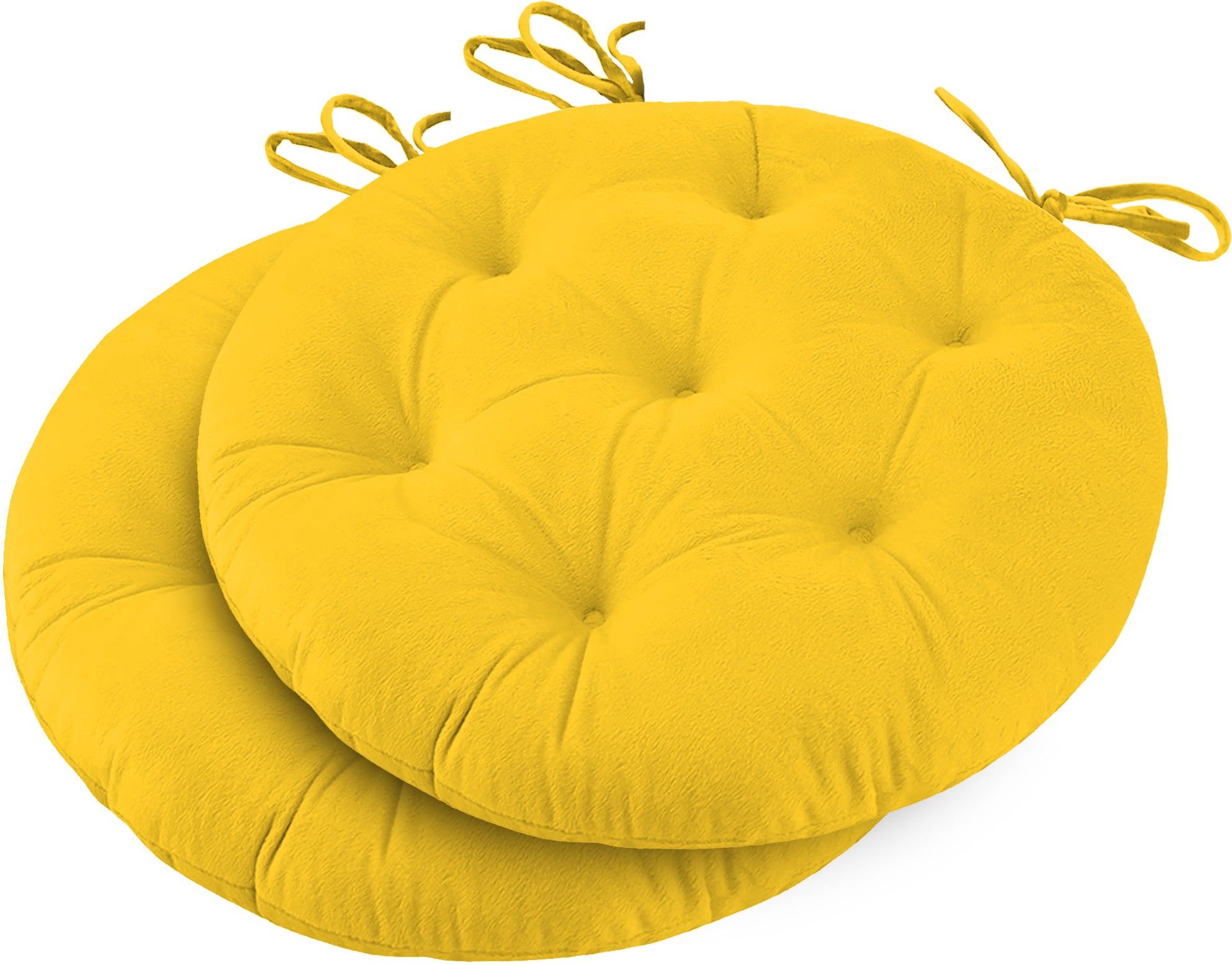 kioni Round Chair Cushion Seat Pad For Outdoor, Dining, Home, Office, 16 x 16 Inch Microfibre Solid Chair Pad Pack of 2-picture-5