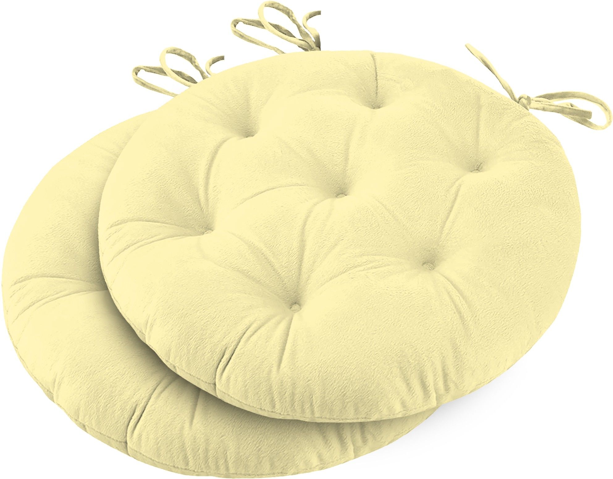 kioni Microfibre Chair Pad Pack of 2 Solid Round Chair Cushion Seat Pad For Outdoor, Dining, Home, Office, 16 x 16 Inch-picture-4