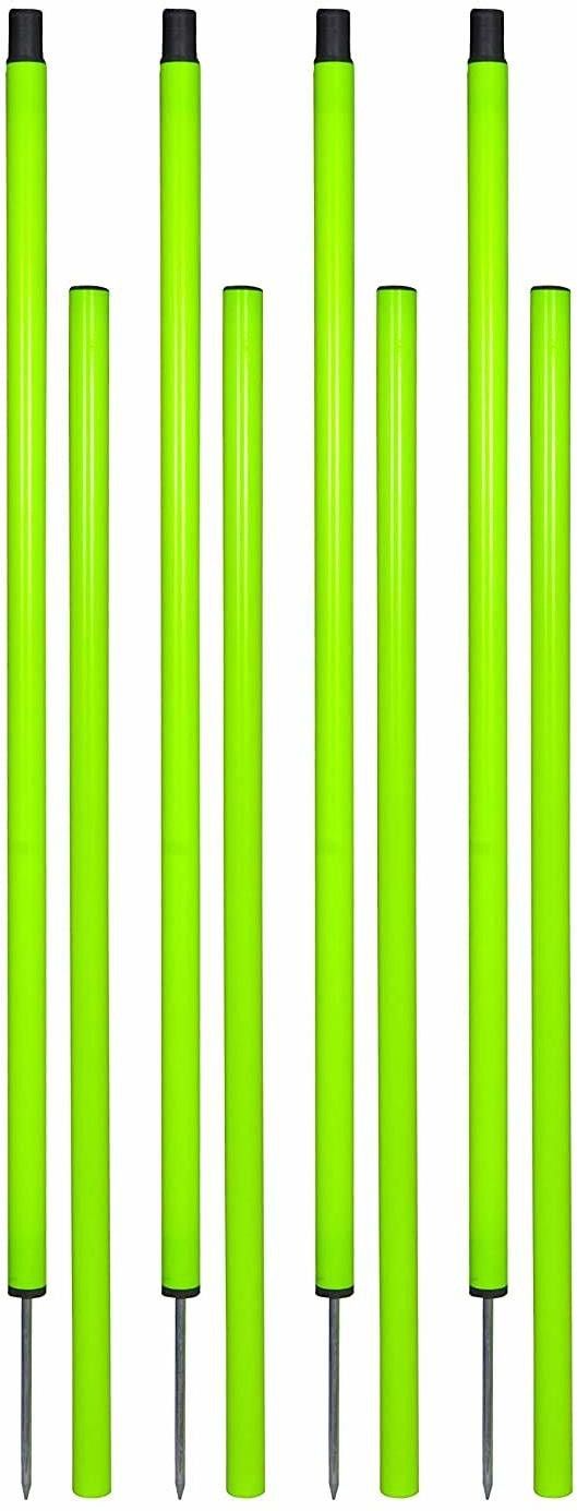 dinetic slalom Pole 5FT slalom Pole with Spike for Football Training for Unisex Adults Set of 4 Piece Regular Agility Pole-picture-0