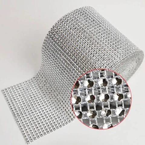Ribbon Trim Lace Borders Silver Dot Lace Pack of 1 Meter-image-49