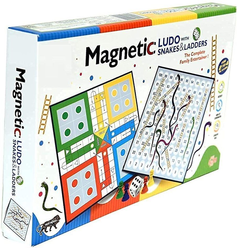 sgmsc 2 in 1 Magnetic Ludo Snakes and ladders Gift for Kids Adults Friends and Family Board Game Accessories-picture-13