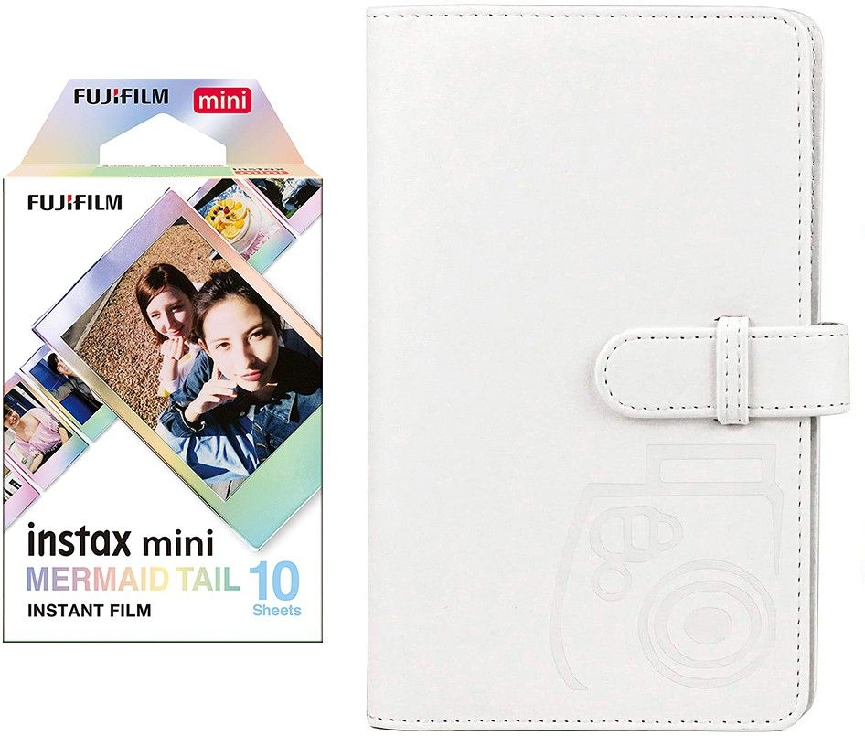 FUJIFILM Mini 10X1 mermaid tail Instant Film with 96-sheet Ice White Album for mini Film Roll-picture-36