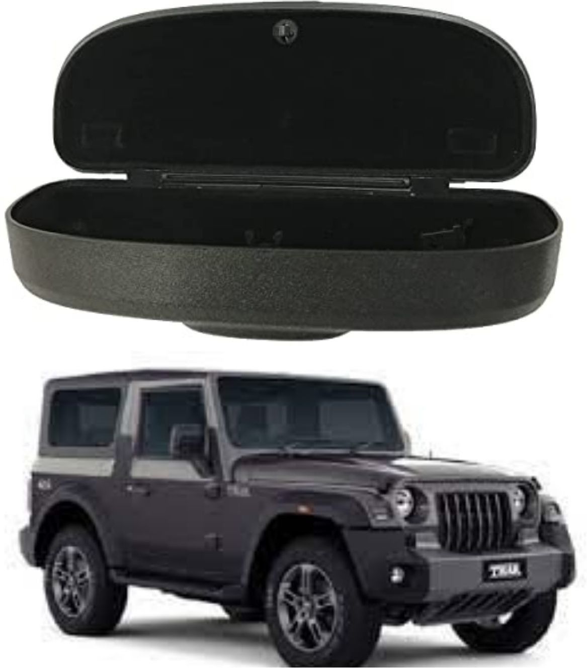 oshotto Car Visor Sunglass Case Holder For Mahindra Thar Black Car Sunglass Clip Holder-picture-19