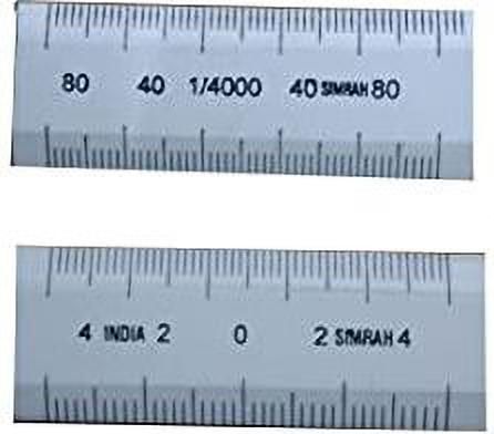 PATWARI 2'' POCKET SCALE ENGRAVED MARKING ( 2 SCALE COMBO) Height Gauge