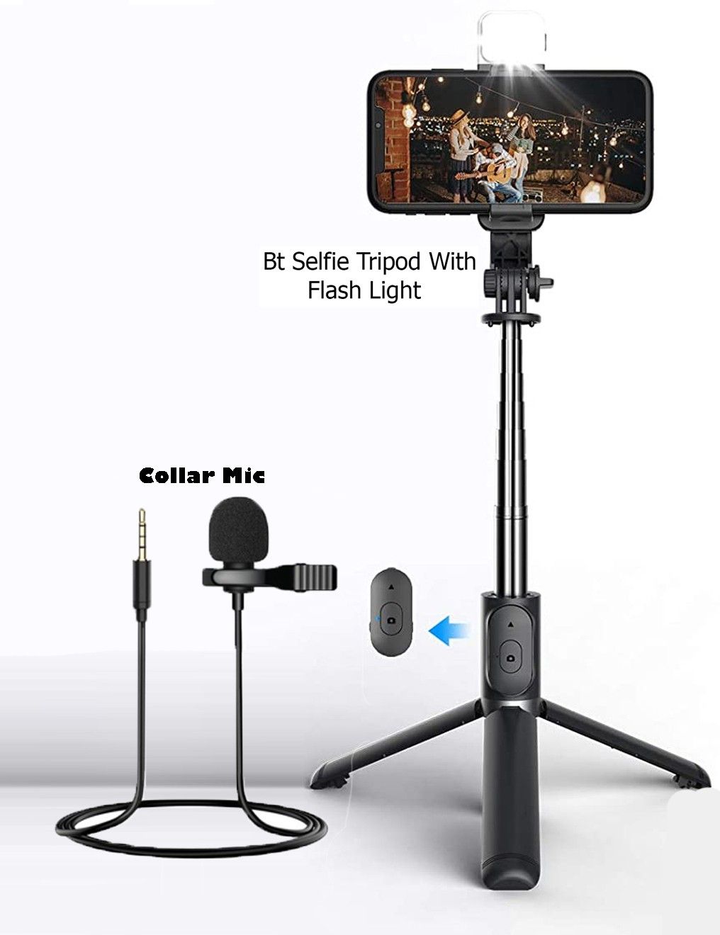 BUFONA Selfie Sticks Phone Holder Camera Flash Brackets+Collar Microphone Bluetooth Tripod, Monopod, Monopod Kit, Tripod Ball Head, Tripod Bracket, Tripod Clamp, Tripod Kit-image-10