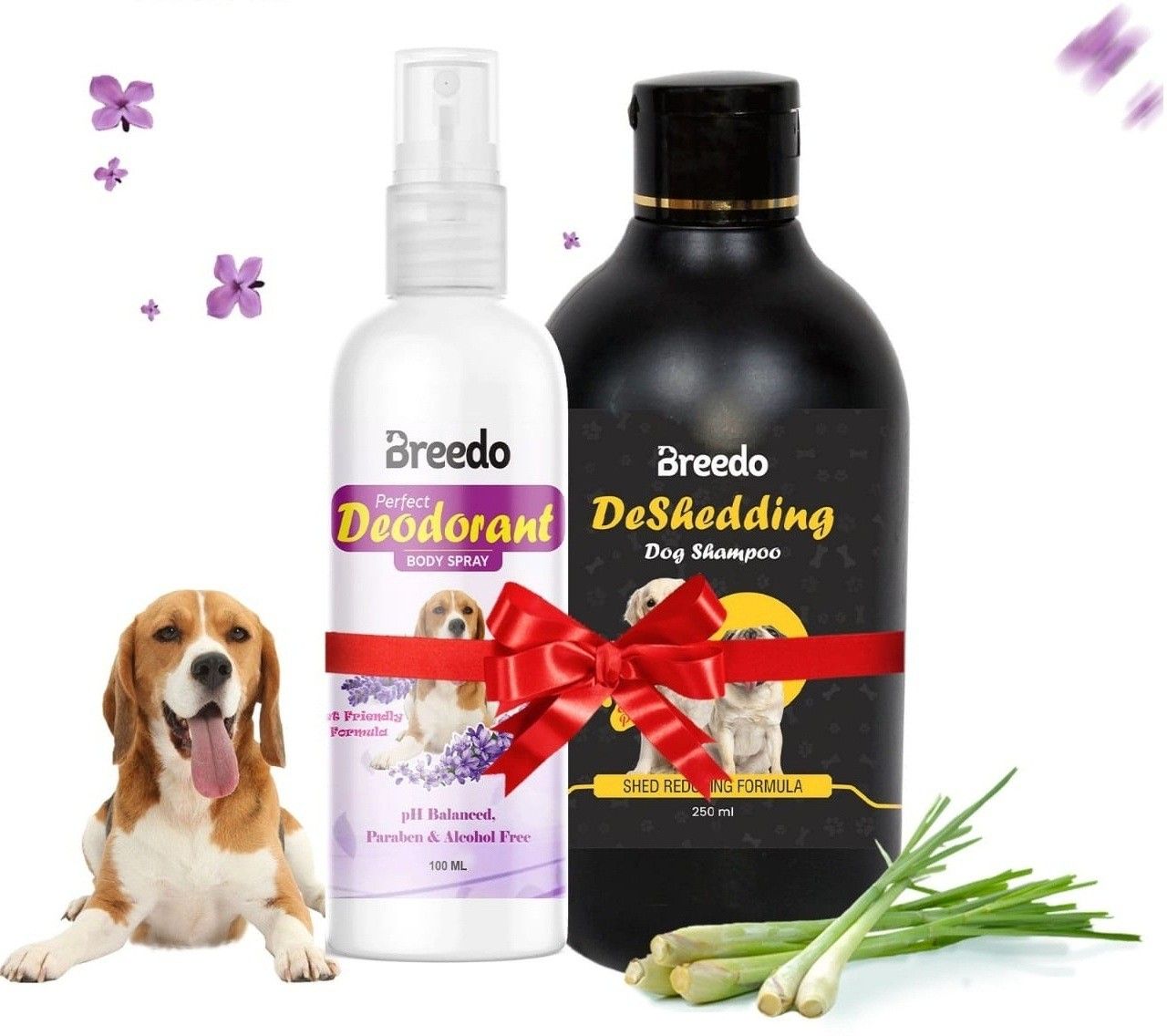 breedo (Pack of 2) Odor Dog Deodorant Perfume Spray + Deshedding Shampoo Natural Cologne-picture-12