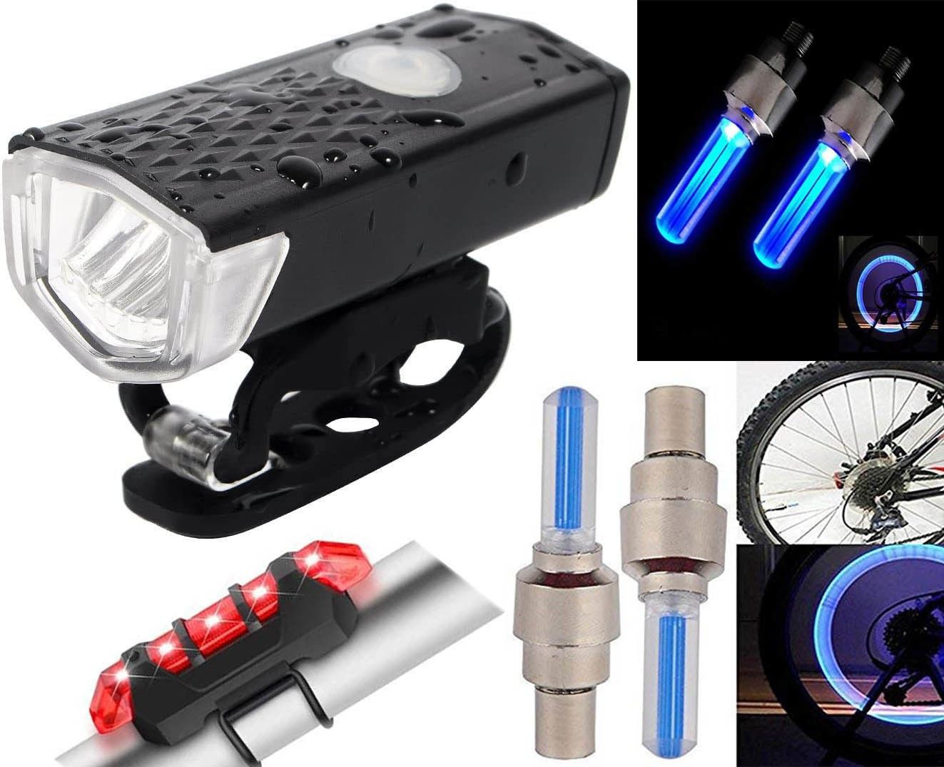 nsv Combo Cycle Front Head Light Cycle Tail Light Cycle Tyre Light LED Front Rear Light Combo-picture-35