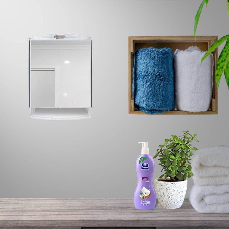 Multi-Storage Cabinet, Bathroom Washbasin Mirror 1 Shelf Bracket-image-31
