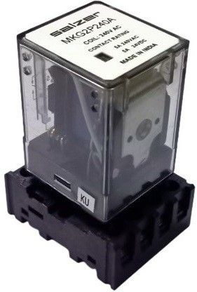 Salzer 8Pin 2C/O 2Pole 240V AC 5Amp (L&T) Miniature Relay - MKG2P240VAC With Base-picture-36