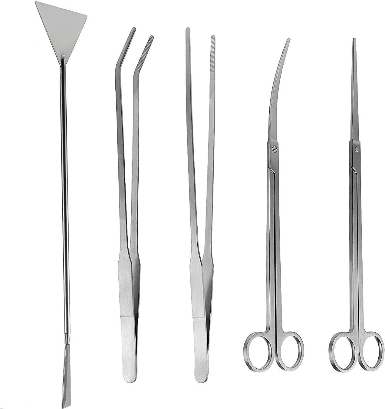5 in 1 Aquarium Tank Tool Kits Stainless Steel Aquatic Plant Tool Set- 5 Pcs Aquarium Tool-image-17
