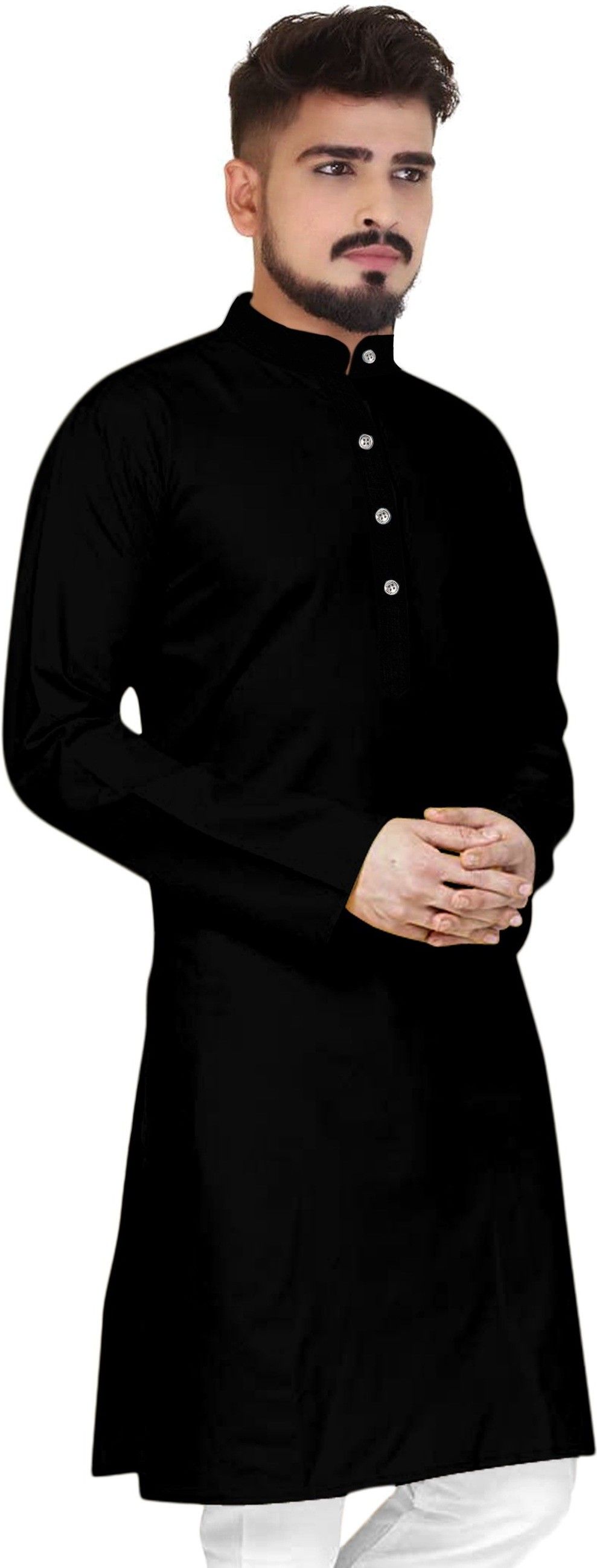 seawind Men Solid Cotton Blend Straight Kurta-picture-28