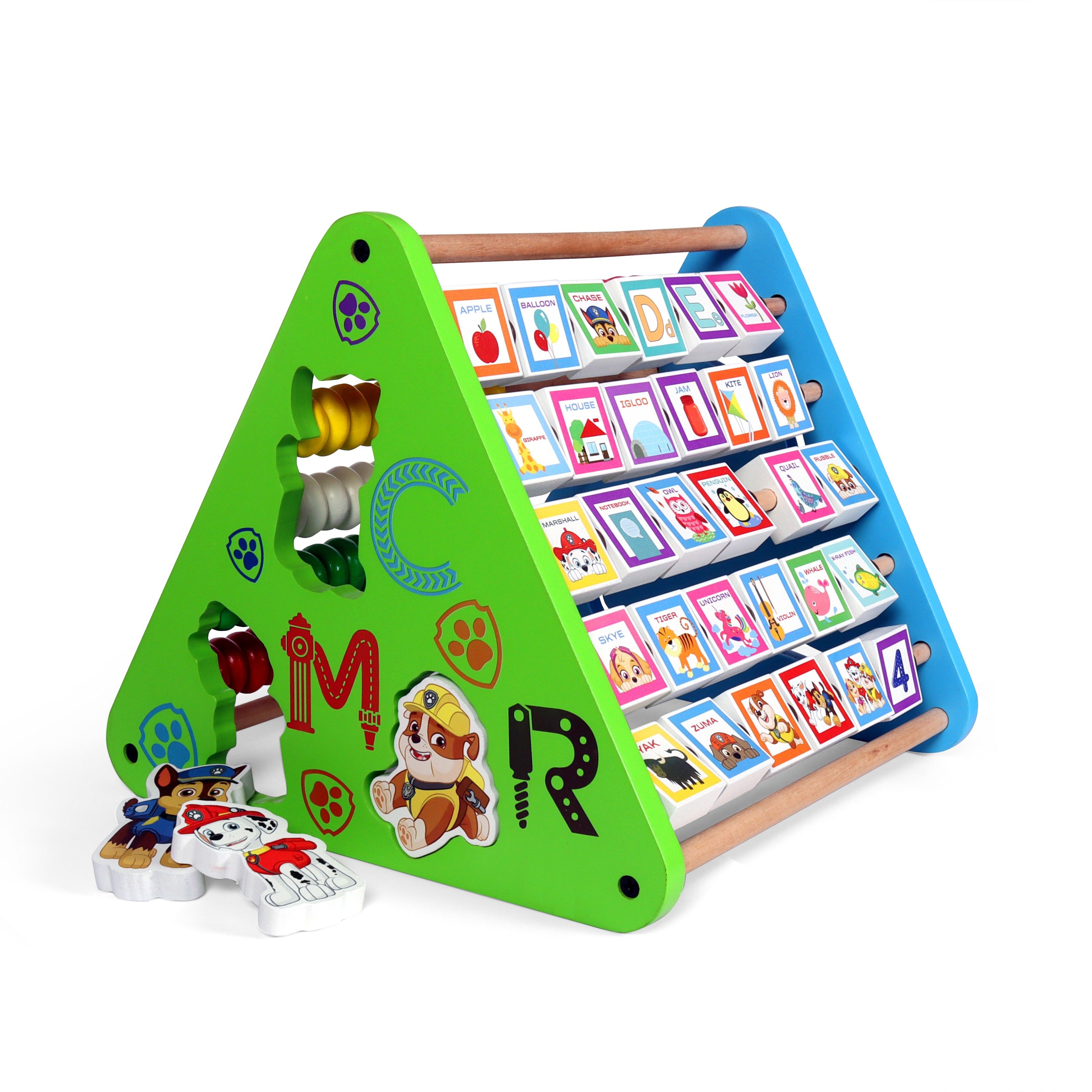 kn2 mart 4 in 1 Activity Triangle Center Cube for Babies Montessori Learning Toy for Kids-picture-33