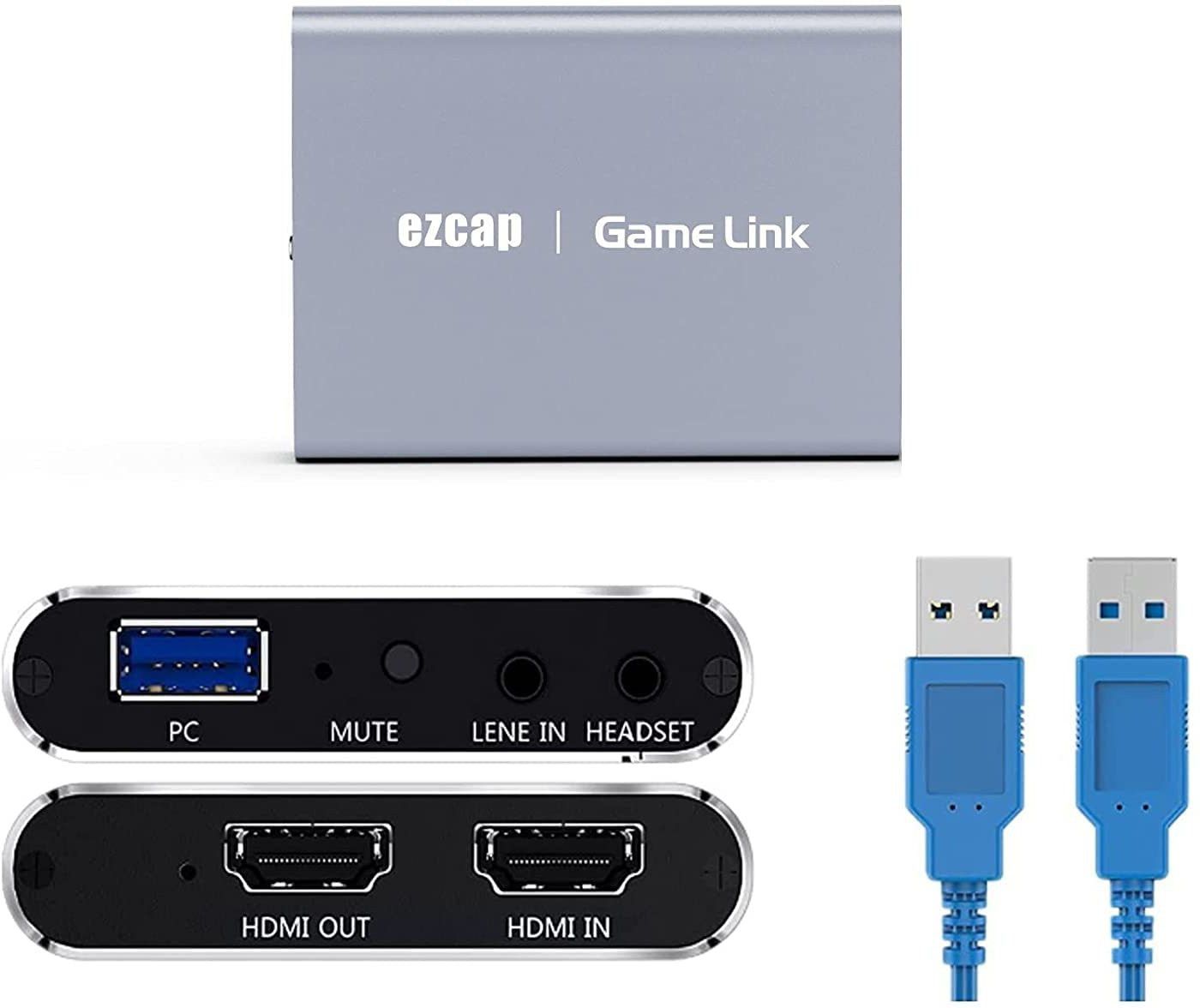 Etzin 4K HDMI Video Capture Card High Definition 1080p EZCAP-Game-Link 32 inch Blu-ray Player