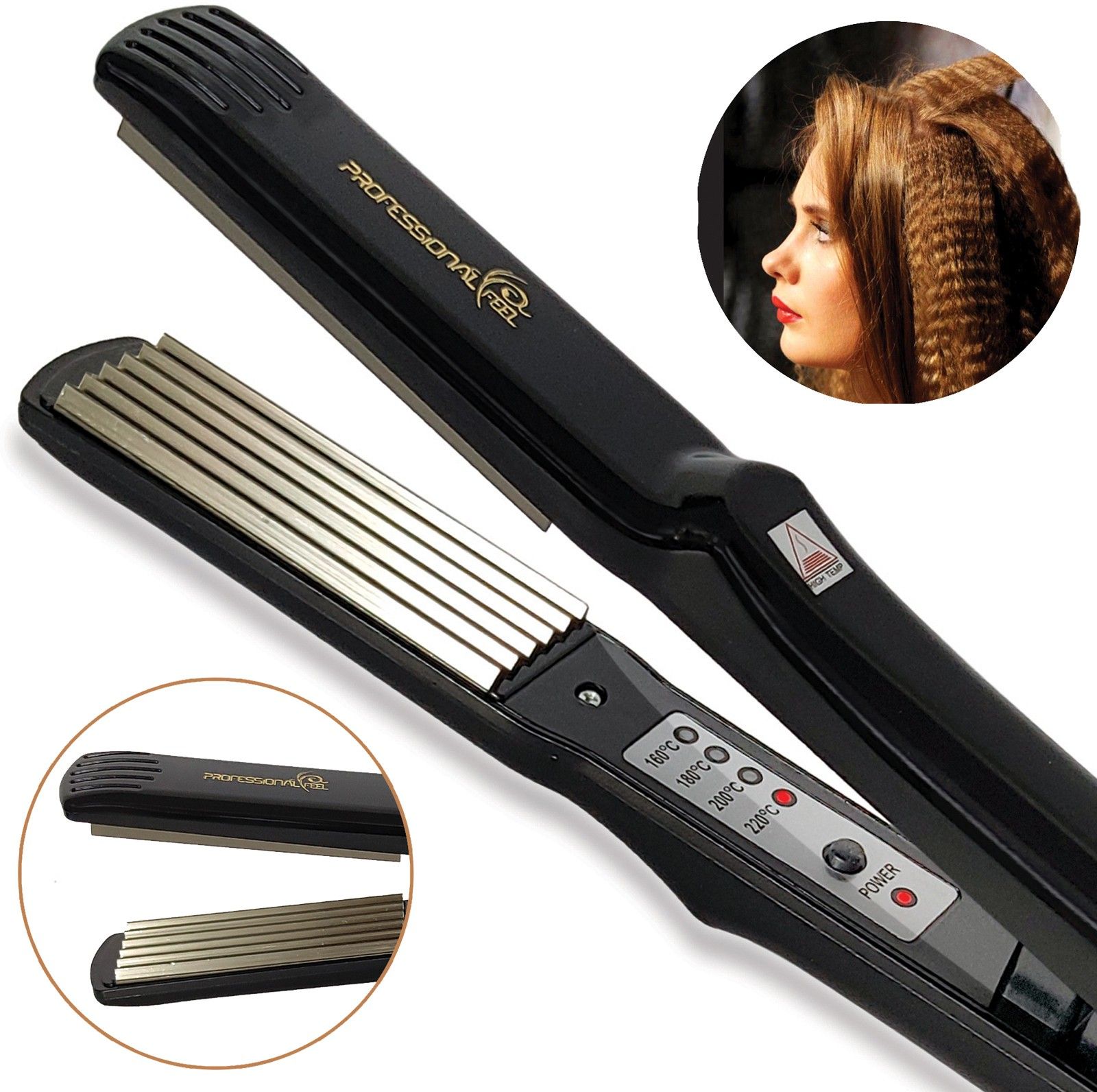 PROFESSIONAL FEEL Hair Crimper With 4 X Protection Coating Electric Hair Crimp & Style Machine Electric Hair Styler