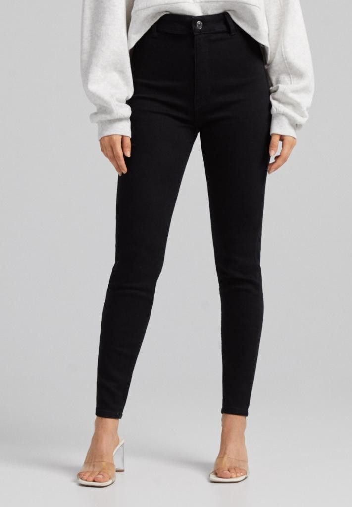 zayla Women Skinny High Rise Black Jeans-picture-11