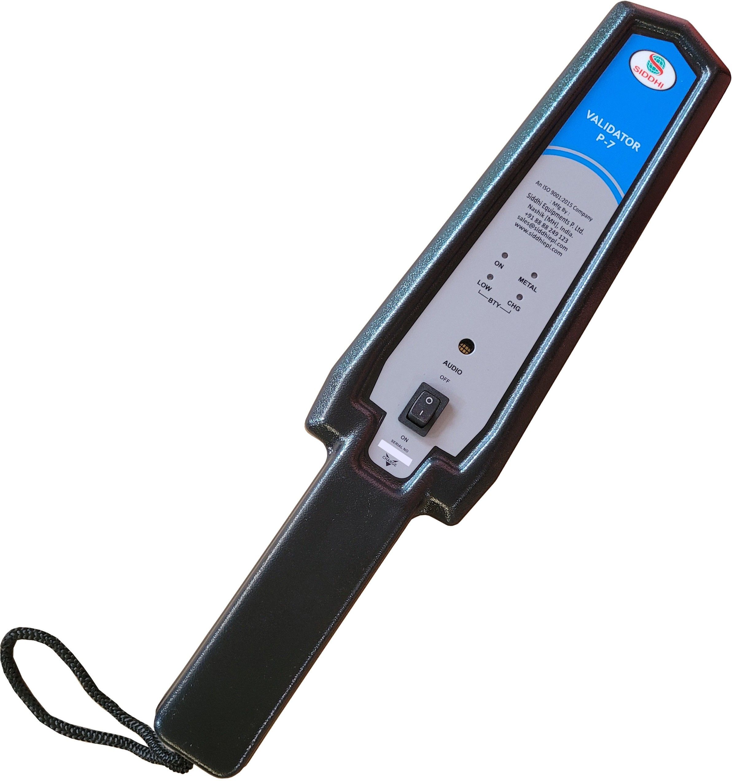 SIDDHI High Sensitivity Security Metal Detector Wand P-7 Advanced Metal Detector