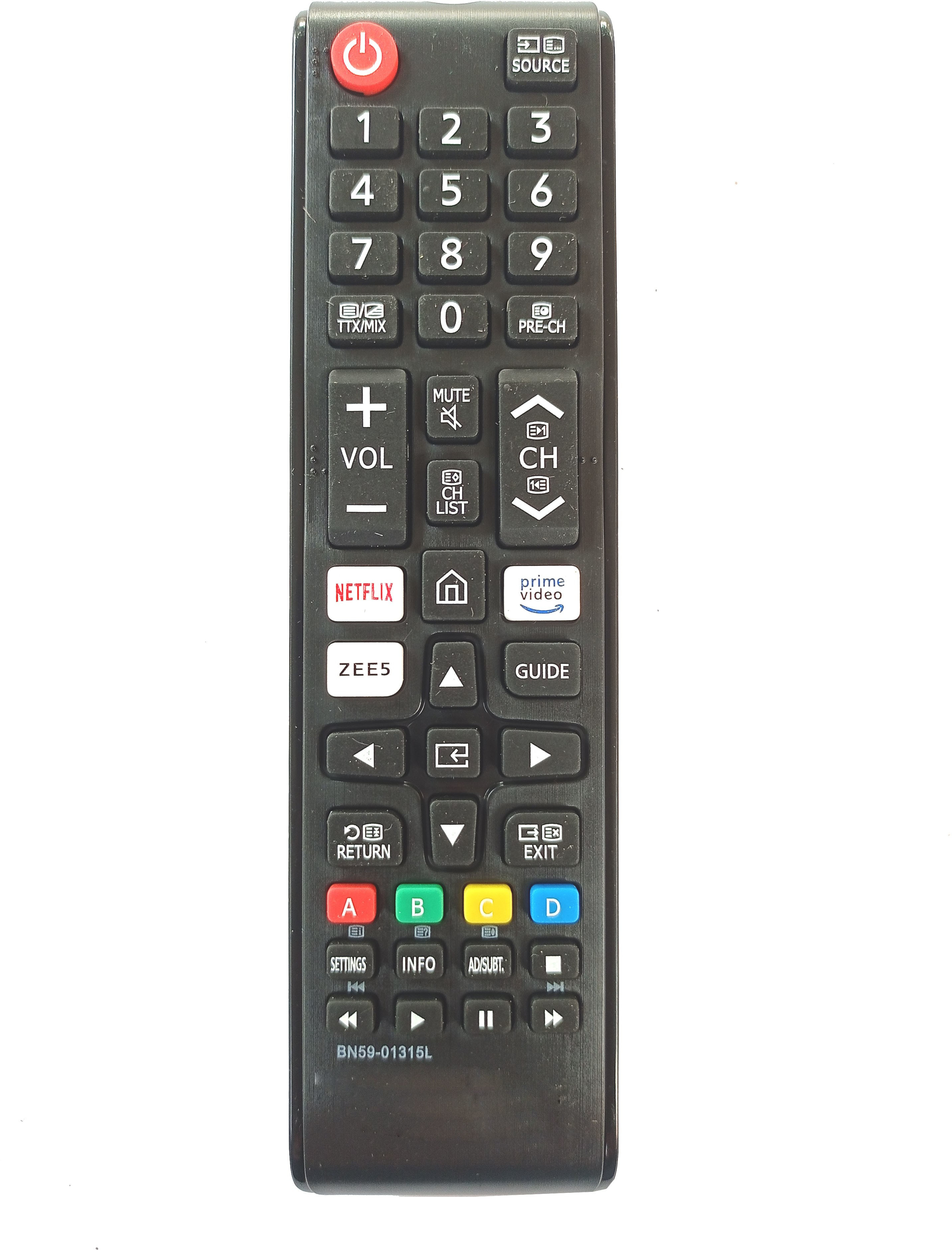 LipiWorld BN59-01315L Universal Remote with Netflix Prime Video Zee5 Function Compatible For Samsung Led Remote Controller image 1