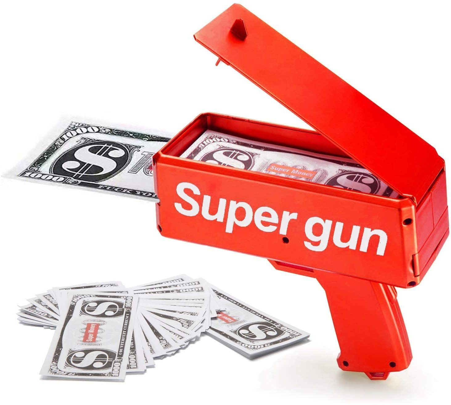 amaflip Rain Money Gun Paper Playing Spary Prop Money Toy with 100 Pcs Money Gun-picture-14