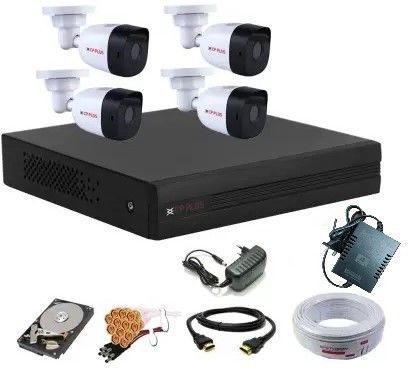 CP PLUS 4-Channel HD DVR 1080p 1Pcs, Outdoor Camera 2.4 MP 4Pcs,1 TB HDD, Full combo set Security Camera-picture-32