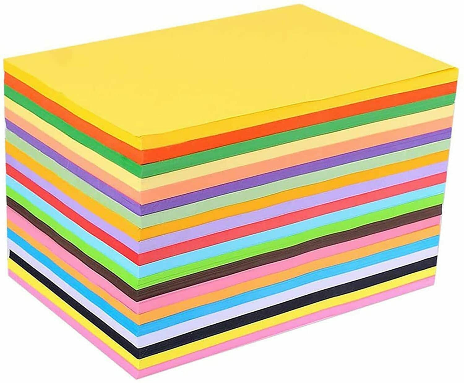 krashtic A4 One Side Color Sheet Set of 50 for Origami, Printing, Decoration Plain 28x21 cm 70 gsm Origami Paper-picture-12