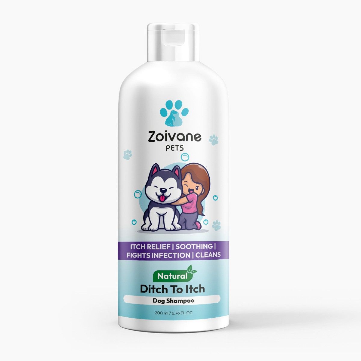 zoivane Pet Ditch to Itch Shampoo Anti-Bacterial Dog Shampoo & Conditioner | 200 ML Pack Anti-itching, Anti-dandruff, Anti-fungal, Conditioning, Whitening and Color Enhancing Rose Cologne Dog Shampoo-picture-33