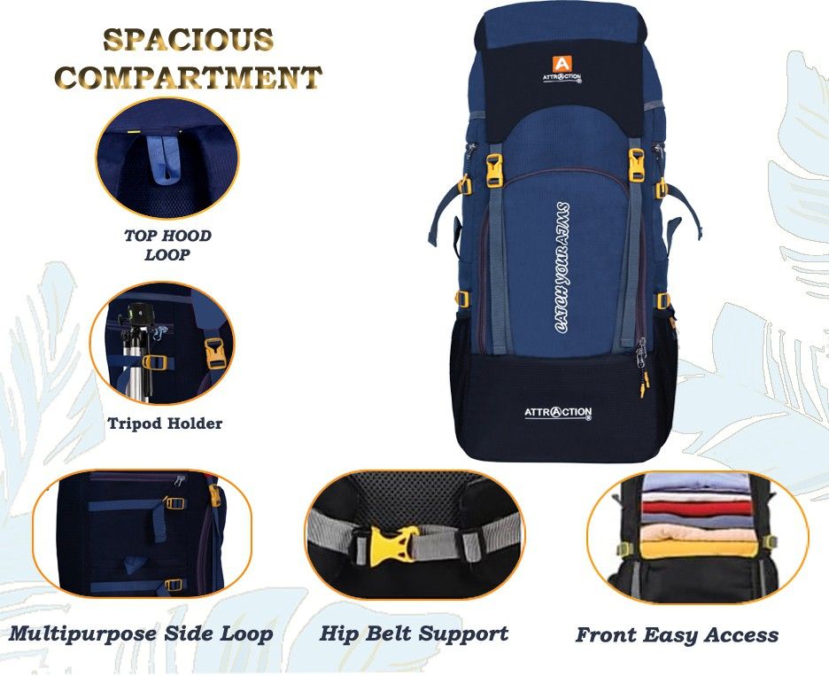 speqta 60LTR Trekking Hiking Outdoor Travel Backpack with Rain Cover (1 year warranty)-picture-28