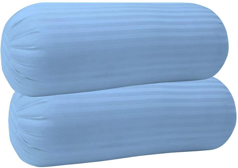Home and Furhish Microfibre Stripes Bolster Pack of 2-image-3