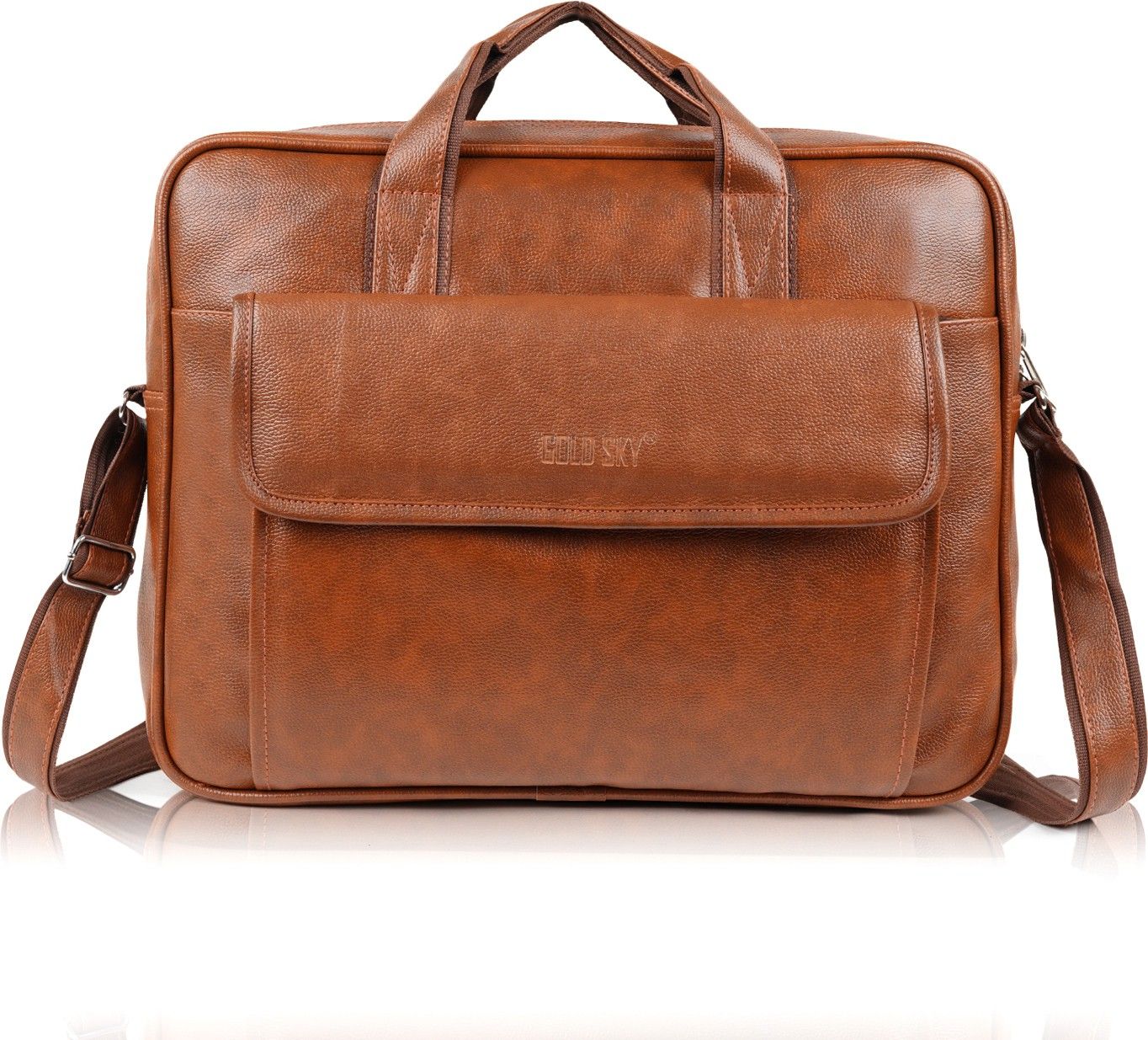 Men Tan Messenger Bag - Extra Spacious