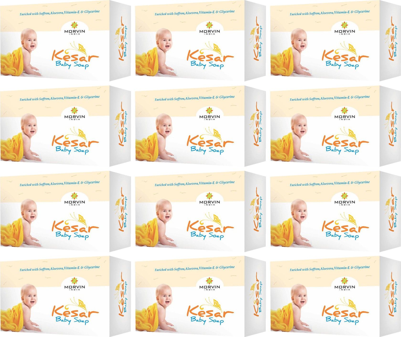 morvin india Kesar Baby Soap ( Pack of 12 )-picture-11
