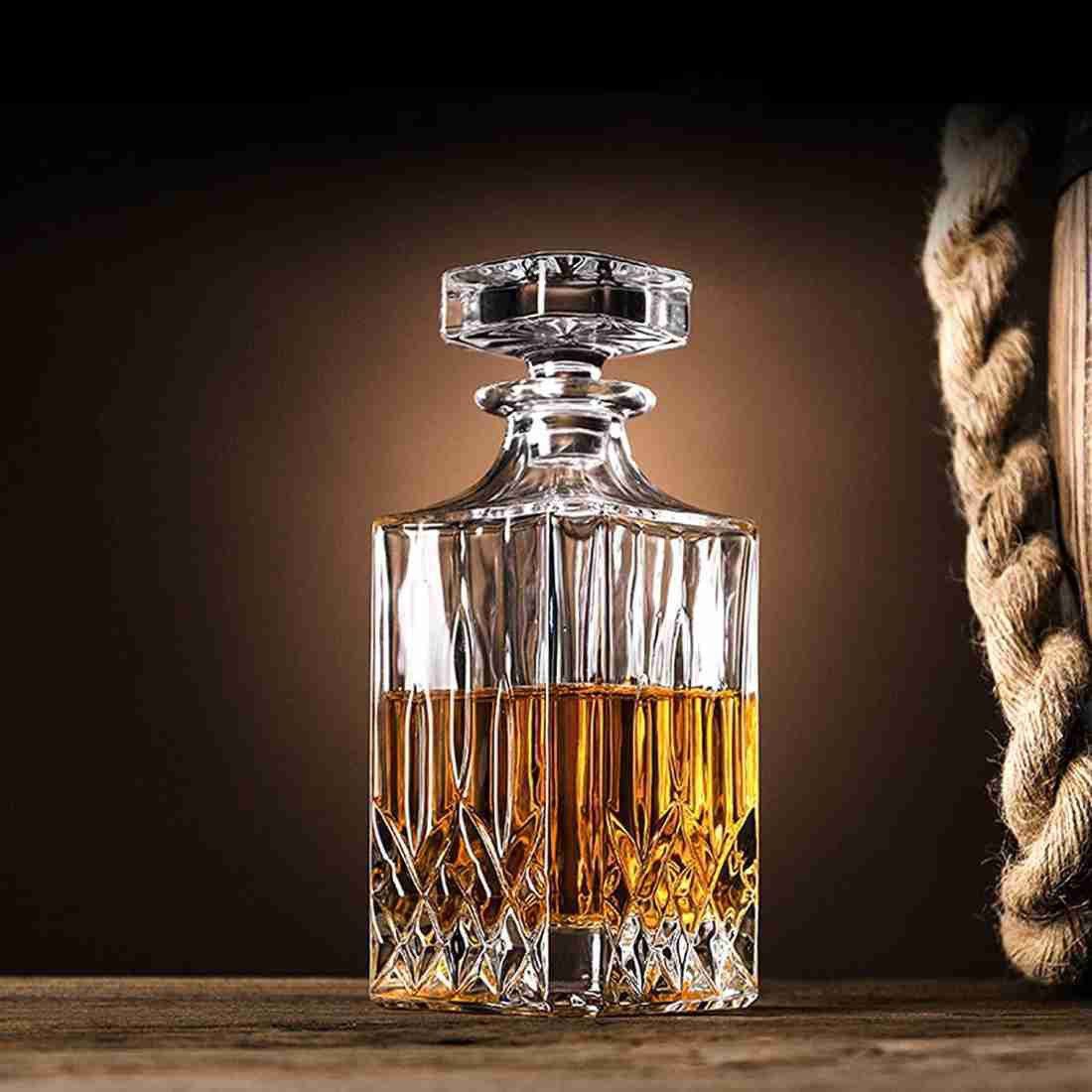 madhav Kraft European Style Squarer Whisky, Wine, Vodka, Liquer, Scotch Decanter-picture-23