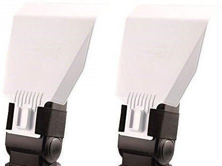 Techvik Set Of 2 Pcs Universal Plastic White Diffuser Reflector Flash More Bouncer Card Nikon, Canon, Pentax, Sony Diffuser-picture-40