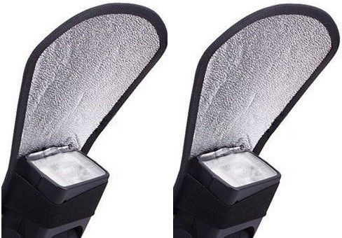Techvik Set Of 2 Pcs Universal Silver White Diffuser Reflector Flash More Bouncer Card Nikon, Canon, Pentax, Sony Diffuser-picture-13