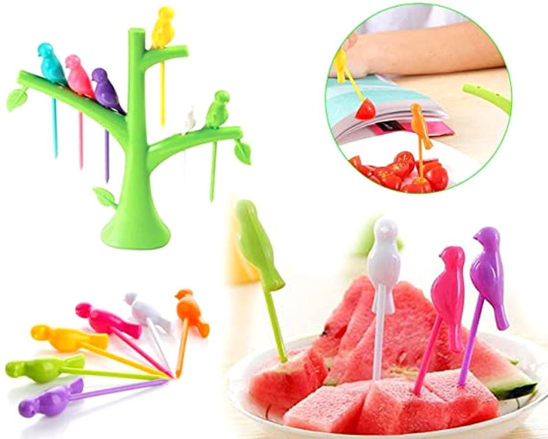 amaxy BIRD FORK Disposable Plastic Fruit Fork-picture-13