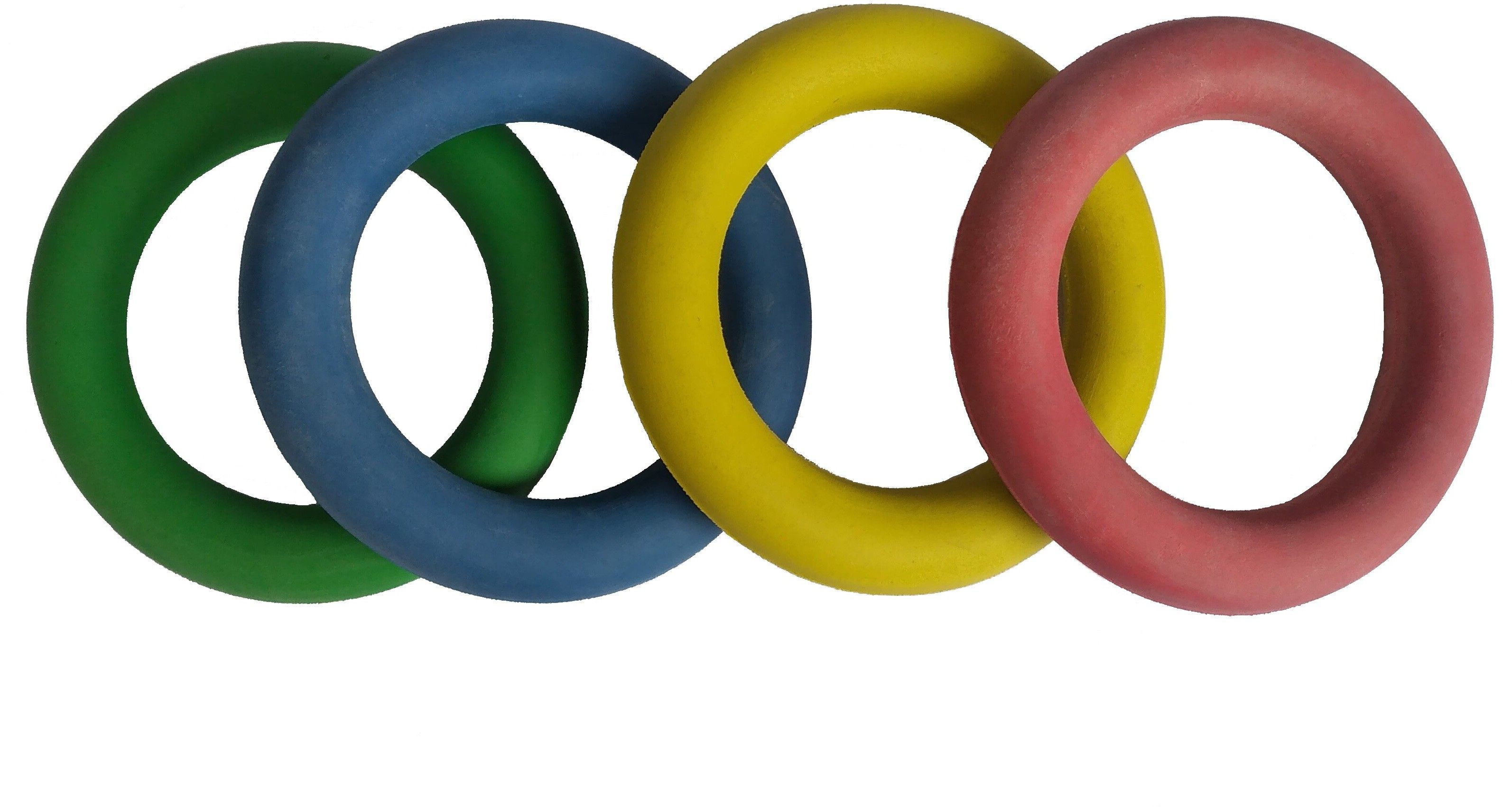 Tennikoit Ring Deck Tennis Rings for Adults, Kids & Families Set of 4 Rings Rubber Tennikoit Ring