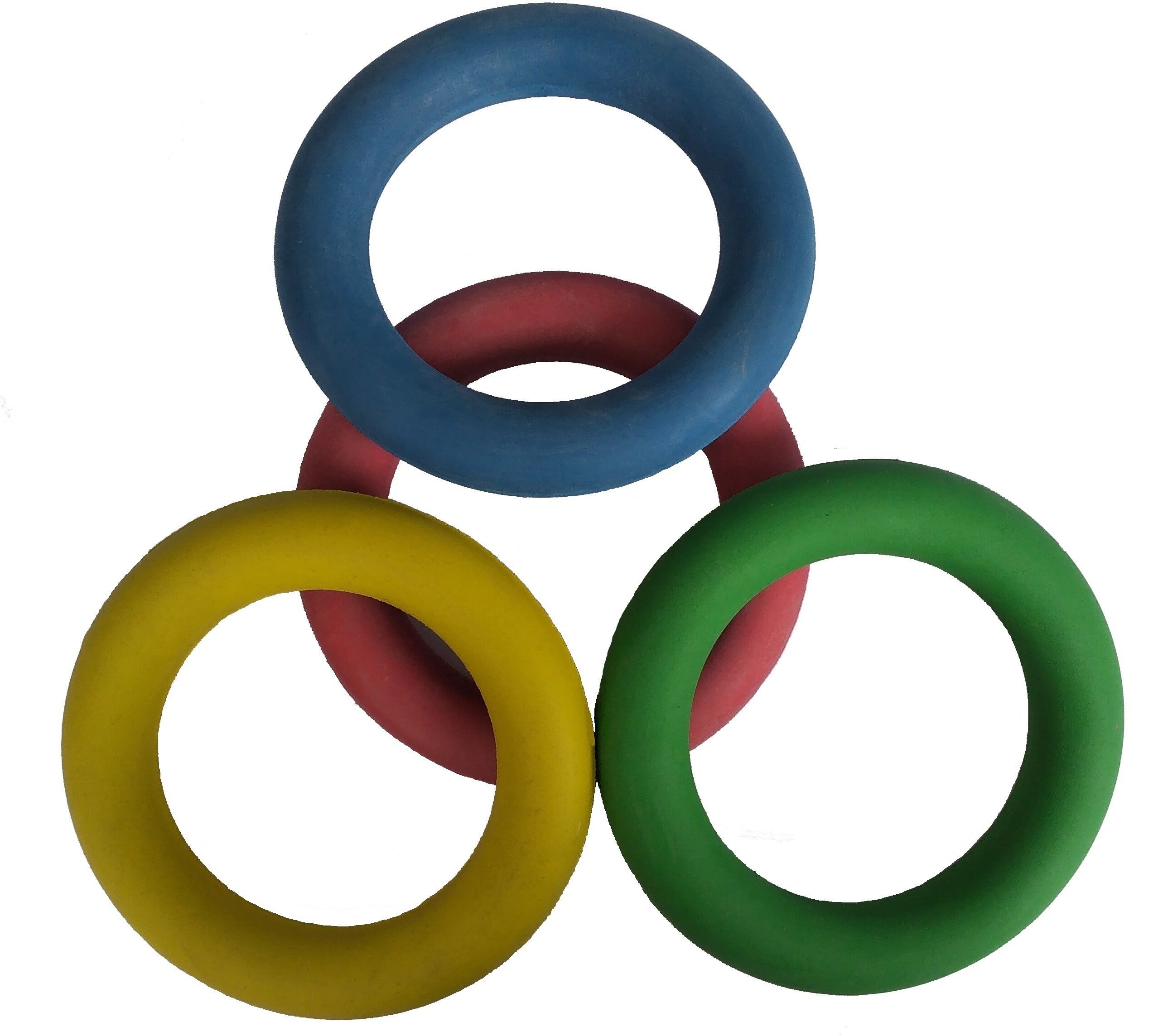 TENNIKOIT RINGS MULTICOLOR (PACK OF 4) RUBBER COATED Tennikoit Ring PLAIN Rubber Tennikoit Ring