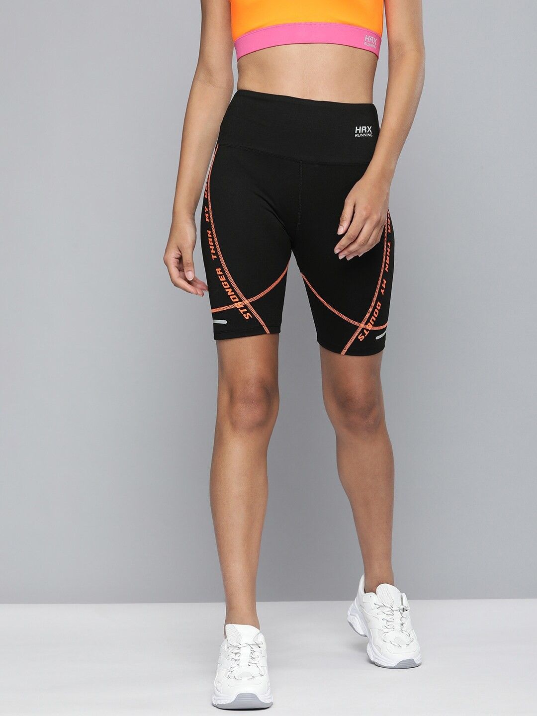 hrx by hrithik roshan Printed Women Black Sports Shorts-picture-12