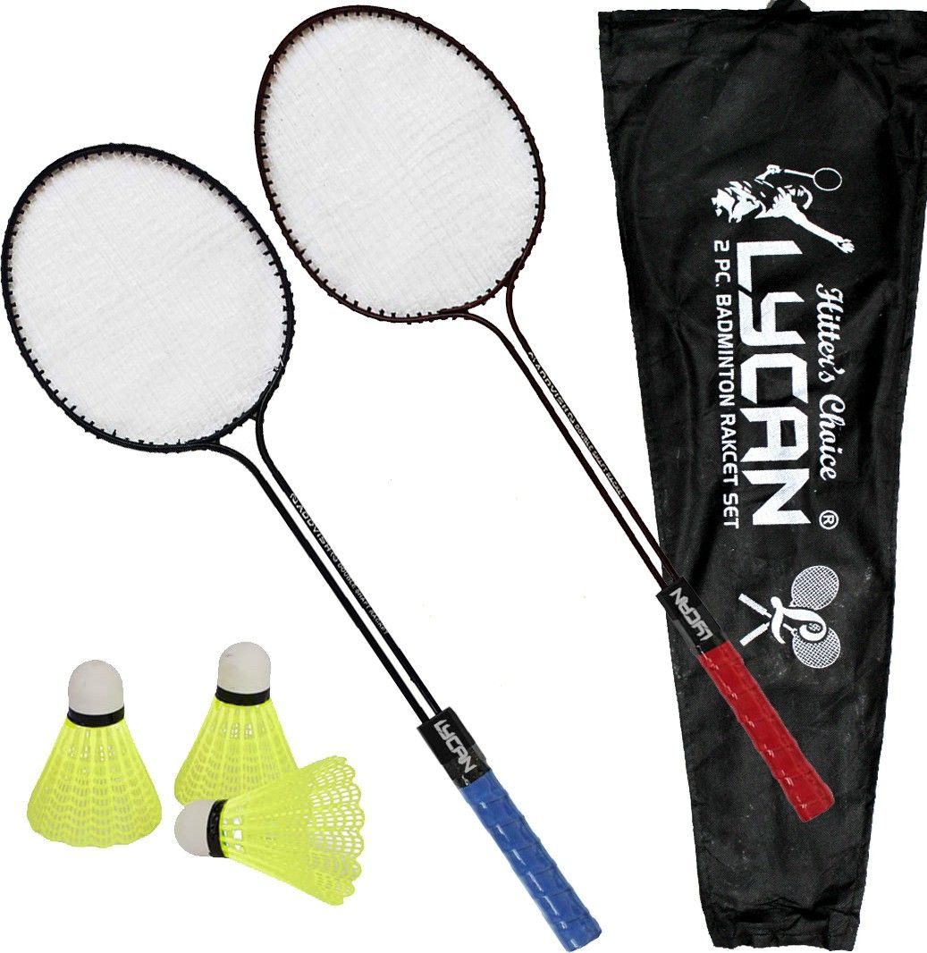 lycan Smash Shaft Double Wiring Soft Grip with 3Pc shuttle cock Badminton Kit-picture-15