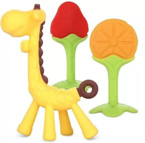 qtypie BPA-Free Soft & Textured Baby Teething Toys Set Chew Toys Teether image 1