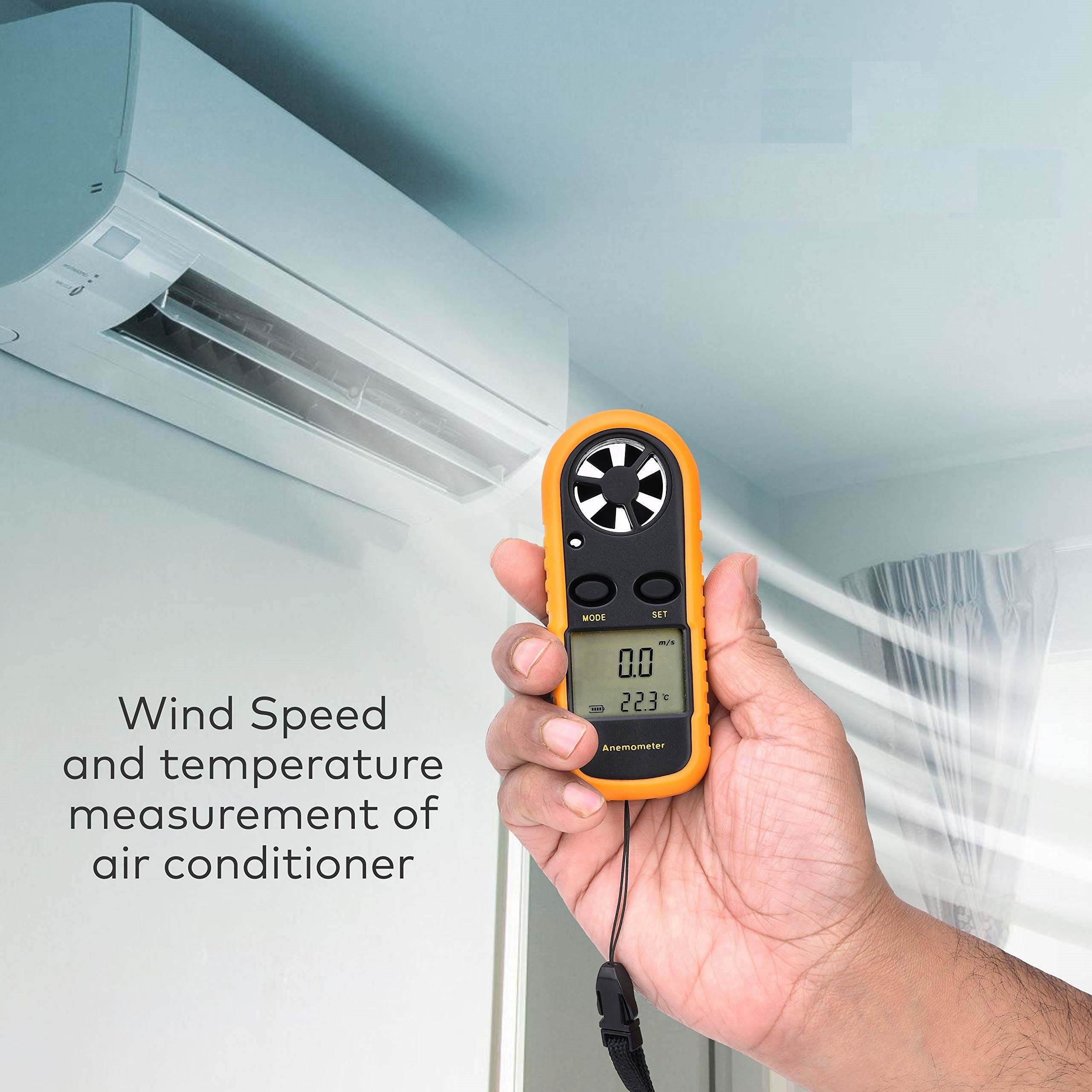 Digital Anemometer Wind Speed Air Velocity Temperature Measuring for fishing DigitalAnemometer-image-37