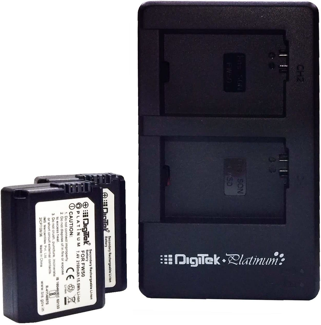 DIGITEK Platinum DPUC-010 with Two FW50 Battery Combo (FW50 P + DUC 010)Camera Battery Charger-image-14