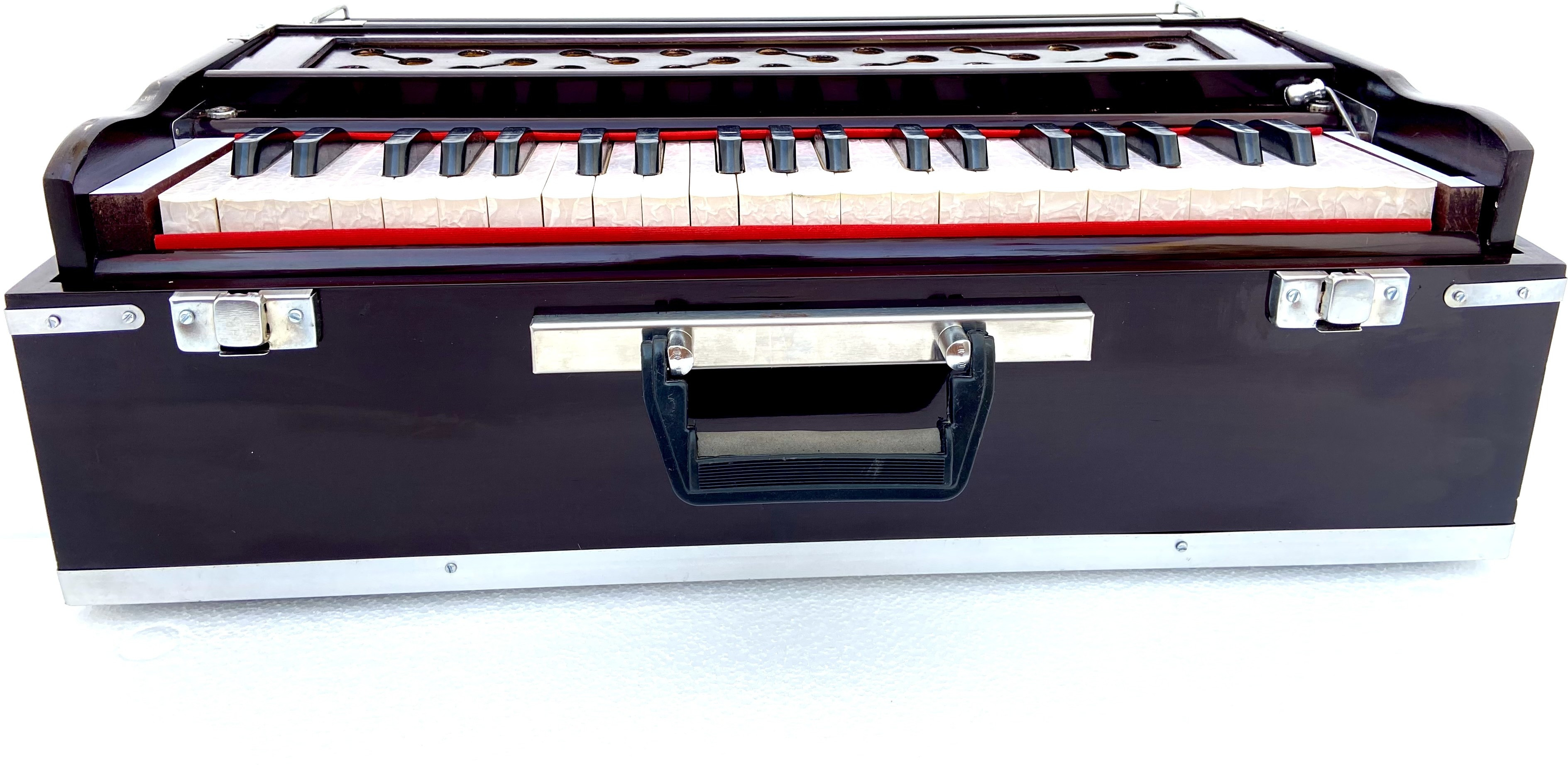 maga mart Harmonium Folding Portable With Coupler and free Padded carry bag 3.5 Octave Hand Pumped Harmonium image 1