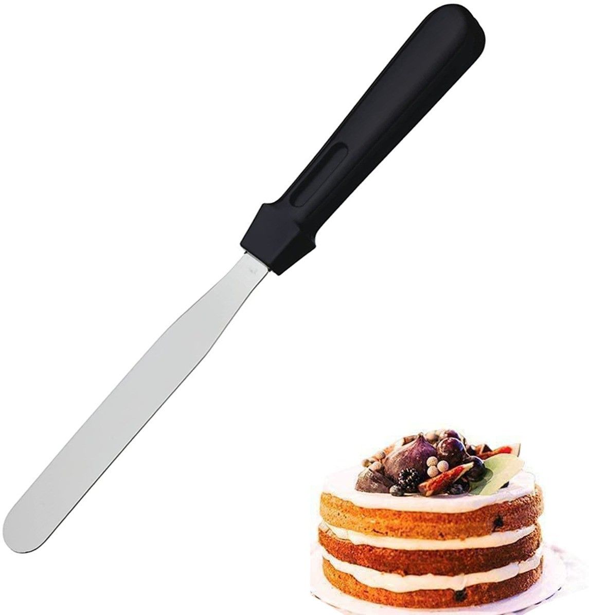 velofeil Stainless Steel Medium Straight Pallet Knife Spatula For Cake(Length: 31 cm) Stainless Steel Cake Server-picture-46