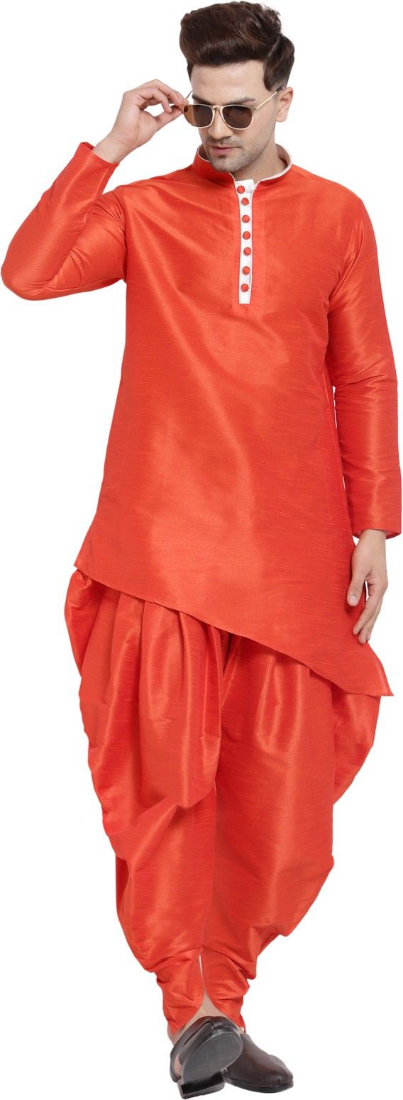 26 i Men Art Silk Kurta Dhoti Pant Set-picture-16
