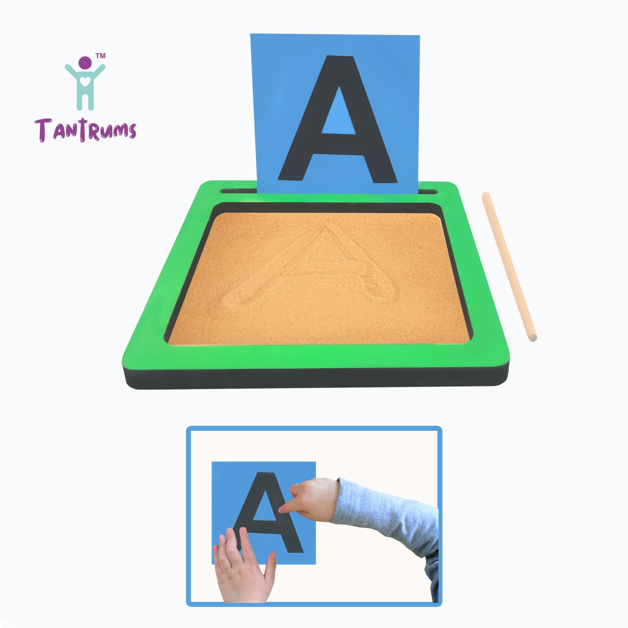 tantrums Wooden Sand Paper Alphabets Capital (Multicolor)-picture-5