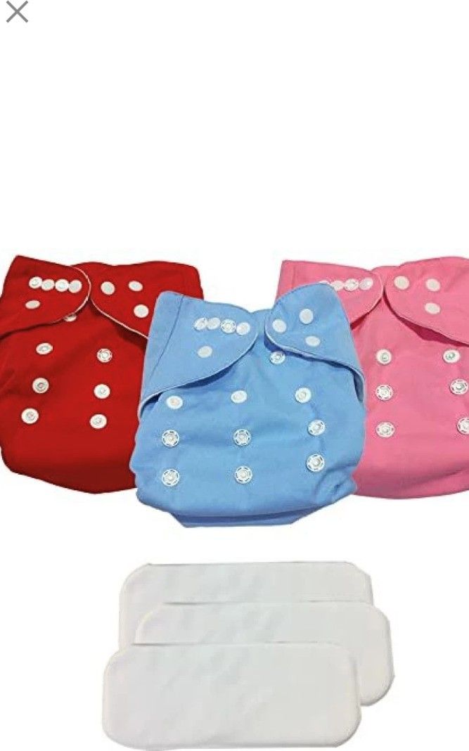 Reusable Diaper Reuse Nappy Cloth Button Nappy With 5 Layer insert Rosw01-image-20