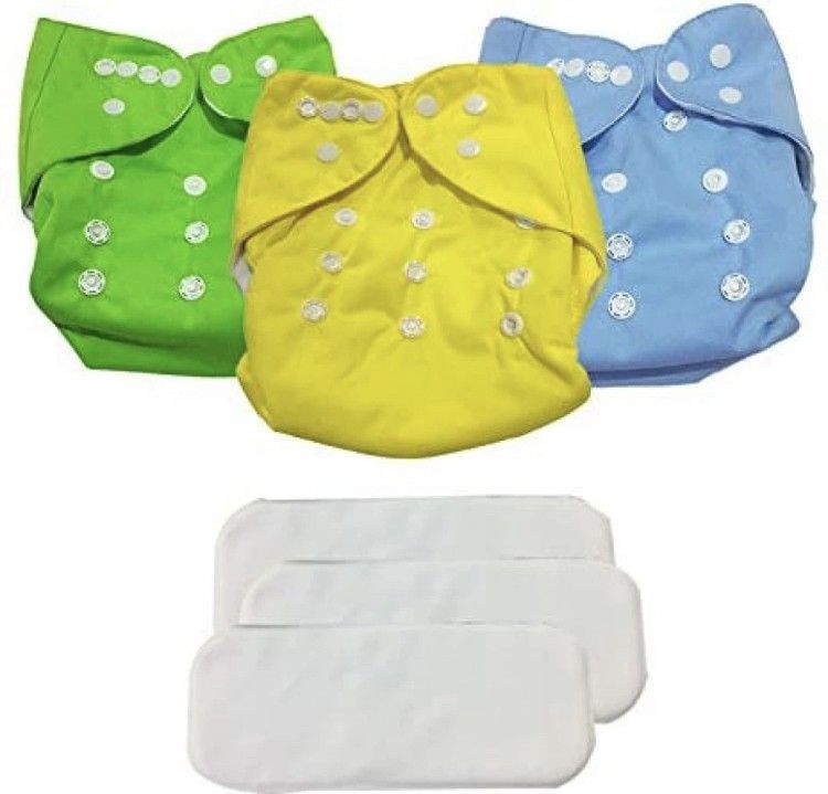Reusable Diaper Reuse Nappy Cloth Button Nappy With 5 Layer insert ygsW01-image-18