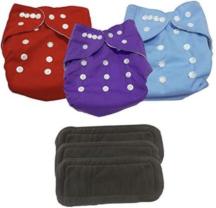 Reusable Diaper Reuse Nappy Cloth Button Nappy With 5 Layer insert RpsB01